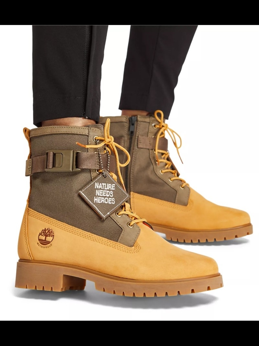 Timberland Jayne Fabric and Leather Waterproof Side Zip Boot